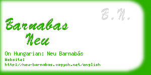 barnabas neu business card